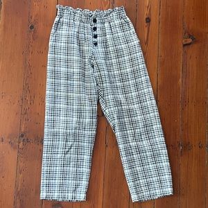 The Great, plaid linen pants Size 1